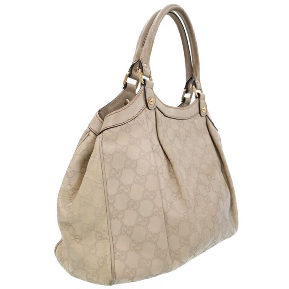 Gucci Guccissima Leather Sukey Tote Shoulder Bag White - Picture 2 of 9